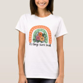 Wilde bloem allemaal beginnen kleine  regenboog t-shirt (Voorkant)