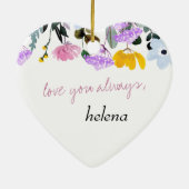 Wilde bloem als Moms bloemen waren Aangepast gedic Keramisch Ornament (Achterkant)