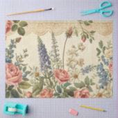 Wilde bloem & antieke roos decoupage cottagecore tissuepapier (Craft)