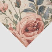 Wilde bloem & antieke roos decoupage cottagecore tissuepapier (Detail)