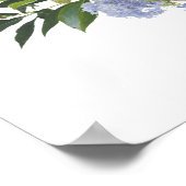 Wilde Bloem Aquarel Bloemen Bruidsontvangst Bruids Poster (Hoek)