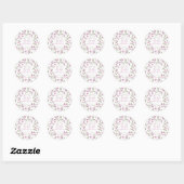 Wilde Bloem Baby Borrel Sticker - Paars (Vel)