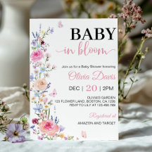 Wilde Bloem Baby in Bloei Bloemige Baby Shower