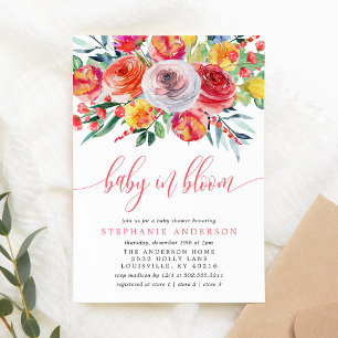 Wilde Bloem Baby in Bloei Bloemrijke Baby Shower Kaart