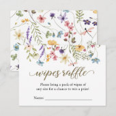 Wilde Bloem Baby in Bloom Wipes Raffle Kaart (Voorkant / Achterkant)