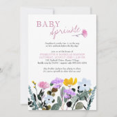 Wilde bloem Baby Kaart (Voorkant)