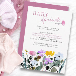 Wilde bloem  Baby Kaart