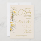 Wilde Bloem Baby Shower Bloemenschildering in Wate Kaart (Voorkant)