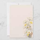 Wilde Bloem Baby Shower Bloemenschildering in Wate Kaart (Achterkant)