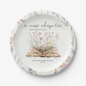 wilde bloem | Baby shower Boekthema Papieren Bordje (Voorkant)