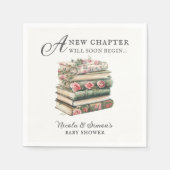 wilde bloem | Baby shower Boekthema Servet (Voorkant)