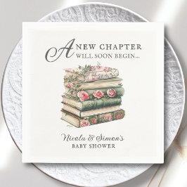 wilde bloem | Baby shower Boekthema Servet