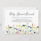 Wilde bloem Baby shower Brunch Uitnodiging (Voorkant)
