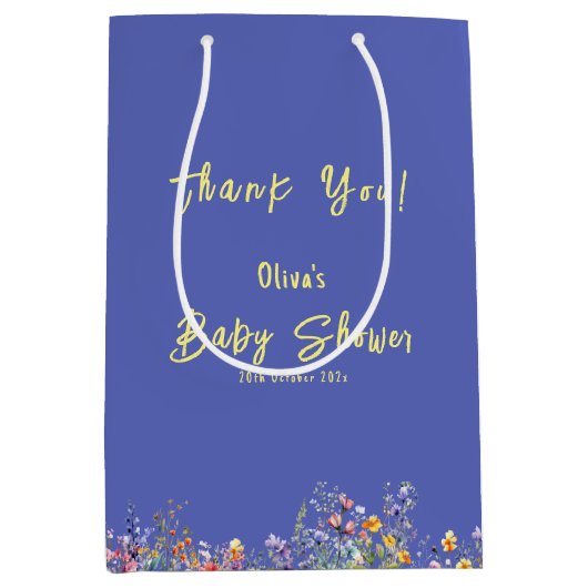 Wilde Bloem Baby Shower Cadeautas (Voorkant)