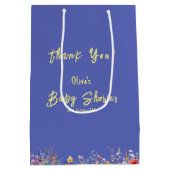Wilde Bloem Baby Shower Cadeautas (Achterkant)