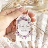 Wilde bloem Baby shower Dank je Label Cadeaulabel