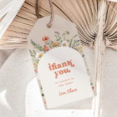 Wilde bloem Baby shower Dank je Label Cadeaulabel
