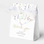 Wilde bloem Baby shower Dank je wel Bedankdoosjes (Voorkant Zijde)