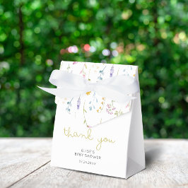 Wilde bloem Baby shower Dank je wel Bedankdoosjes