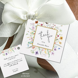 Wilde bloem Baby shower Dank je wel Bedankjes Labels