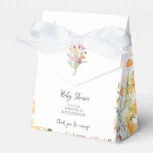 Wilde bloem Baby shower Dank je wel voor doos Bedankdoosjes