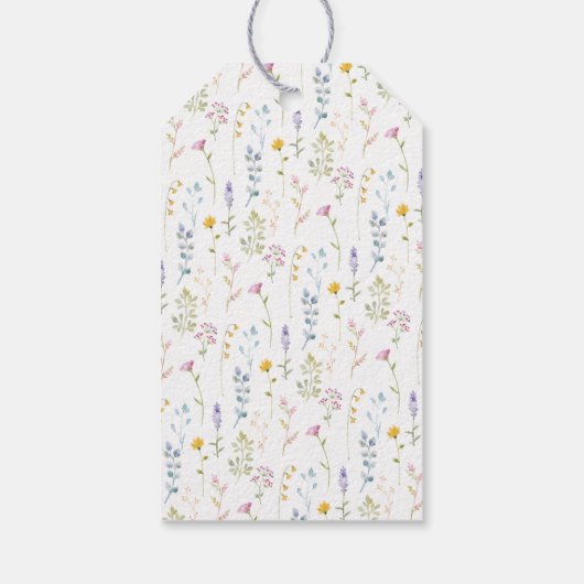 Wilde bloem Baby shower Dank u Labels Cadeaulabel (Achterkant)