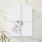 Wilde bloem Baby shower Dank u Labels Cadeaulabel (Met Touw)