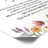 Wilde bloem Baby shower Mijn waterbroekspel Poster (Hoek)