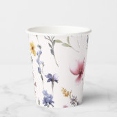 Wilde bloem | BABY SHOWER Papieren Bekers (Achterkant)