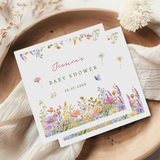Wilde Bloem Baby Shower Servet