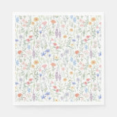 Wilde Bloem Baby Shower Servetten (Voorkant)