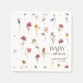 Wilde Bloem Baby Shower Servetten (Voorkant)