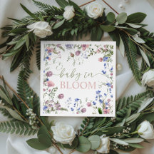 Wilde Bloem Baby Shower Servetten