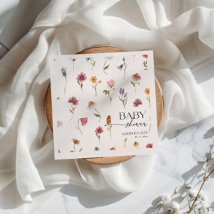 Wilde Bloem Baby Shower Servetten