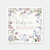 Wilde Bloem Baby Shower Servetten (Voorkant)