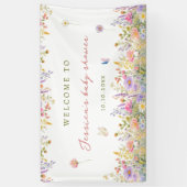 Wilde Bloem Baby Shower Spandoek (Verticaal)