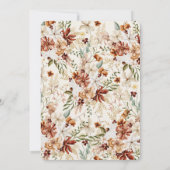 Wilde bloem baby shower uitnodiging (Achterkant)