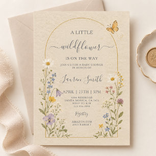 Wilde Bloem Baby Shower Uitnodiging 