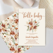 Wilde bloem baby shower uitnodiging