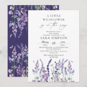 Wilde Bloem Baby Shower Uitnodiging (Voorkant / Achterkant)