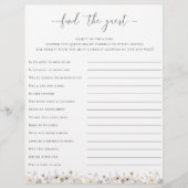 Wilde bloem Baby shower vindt het gastspel (Voorkant)