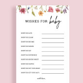 Wilde bloem Baby shower wenst Baby Kaart