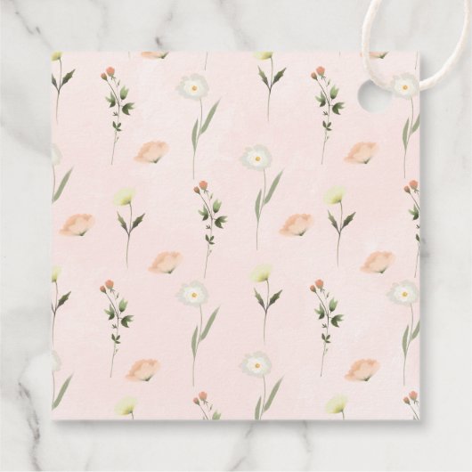 Wilde bloem Baby Sip en zie je bedankt Bedankjes Labels (Achterkant)