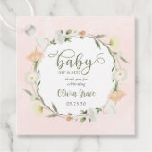 Wilde bloem Baby Sip en zie je bedankt Bedankjes Labels (Voorkant)