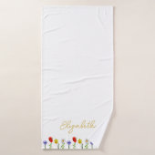 Wilde bloem badhanddoek (Badhanddoek)