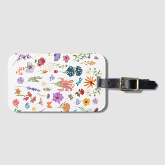 Wilde Bloem Bagage Label | Reisaccessoires (Voorkant (horizontaal))
