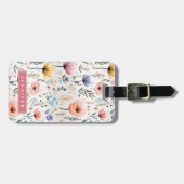 Wilde Bloem Bagage Labels (Voorkant horizontaal)