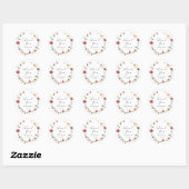 Wilde Bloem Bedank Sticker Ronde Sticker (Vel)