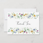Wilde bloem bedankkaart (Voorkant)