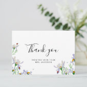 Wilde Bloem Bedankkaart (Staand voorkant)